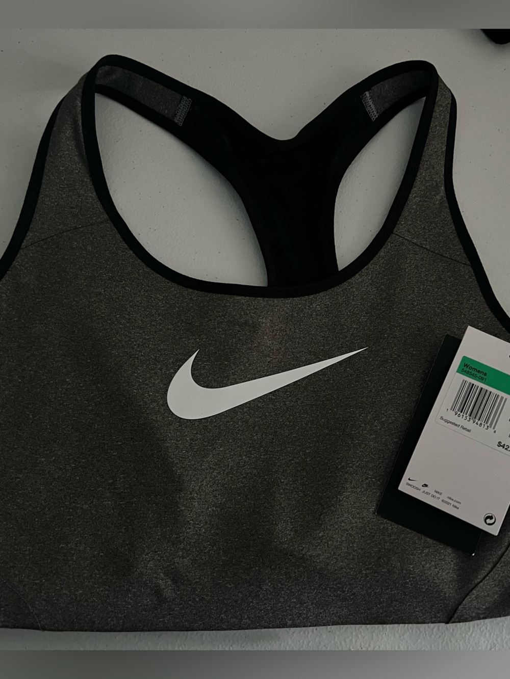 Nike black and gray sports bra size XL